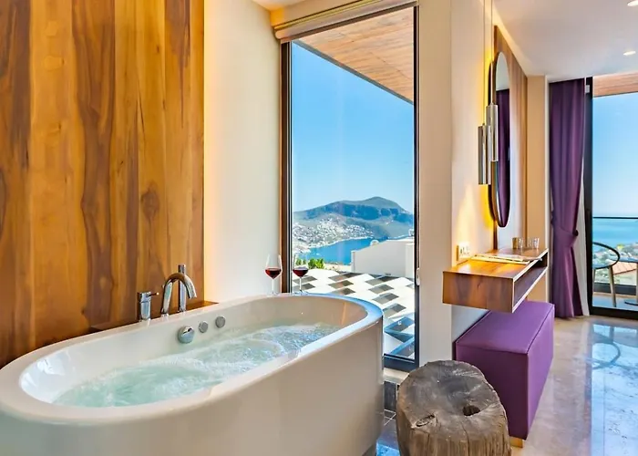 3 Bedroom Seaview With Private Indoor And Outdoor Pool Villa Kalkan